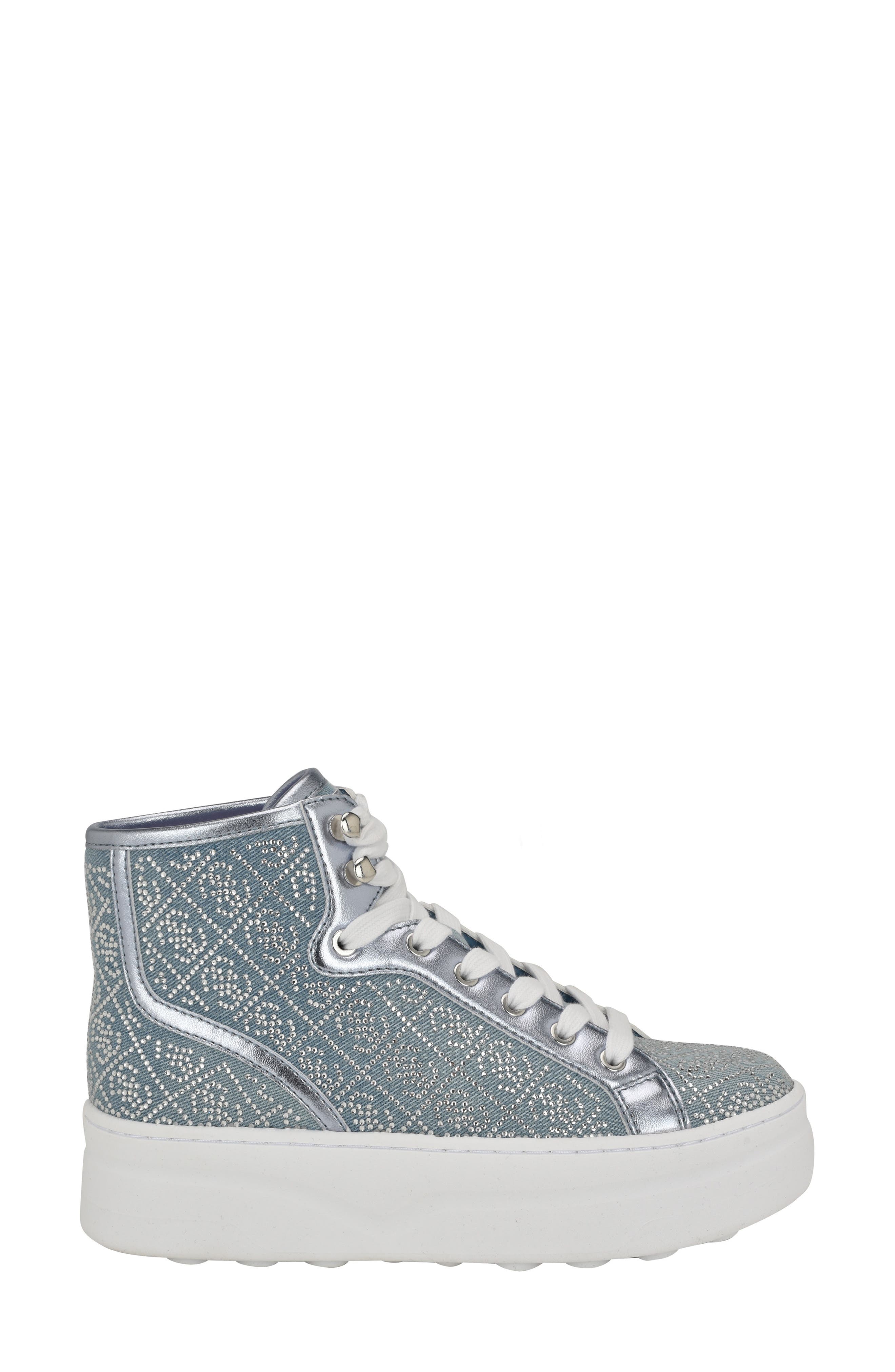 GUESS Queenly High Top Platform Sneaker, Alternate, color, 