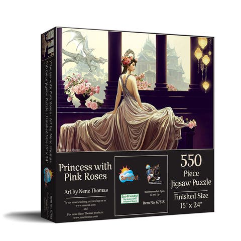 Princess with Pink Roses 550 piece Jigsaw Puzzle for Adults