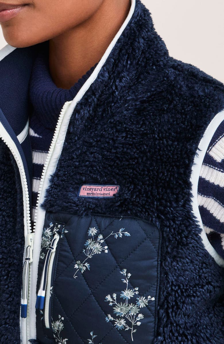 vineyard vines Water Resistant High Pile Fleece Vest, Alternate, color,