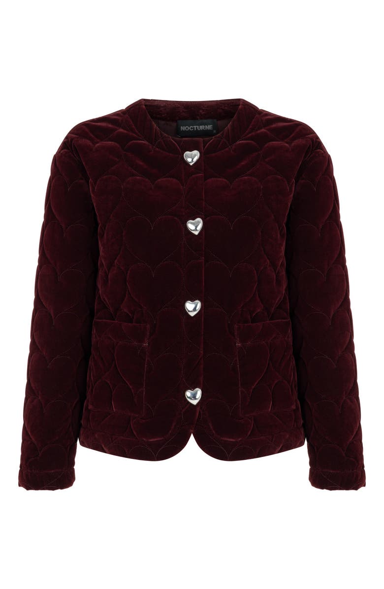Nocturne Collarless Quilted Jacket, Alternate, color, 