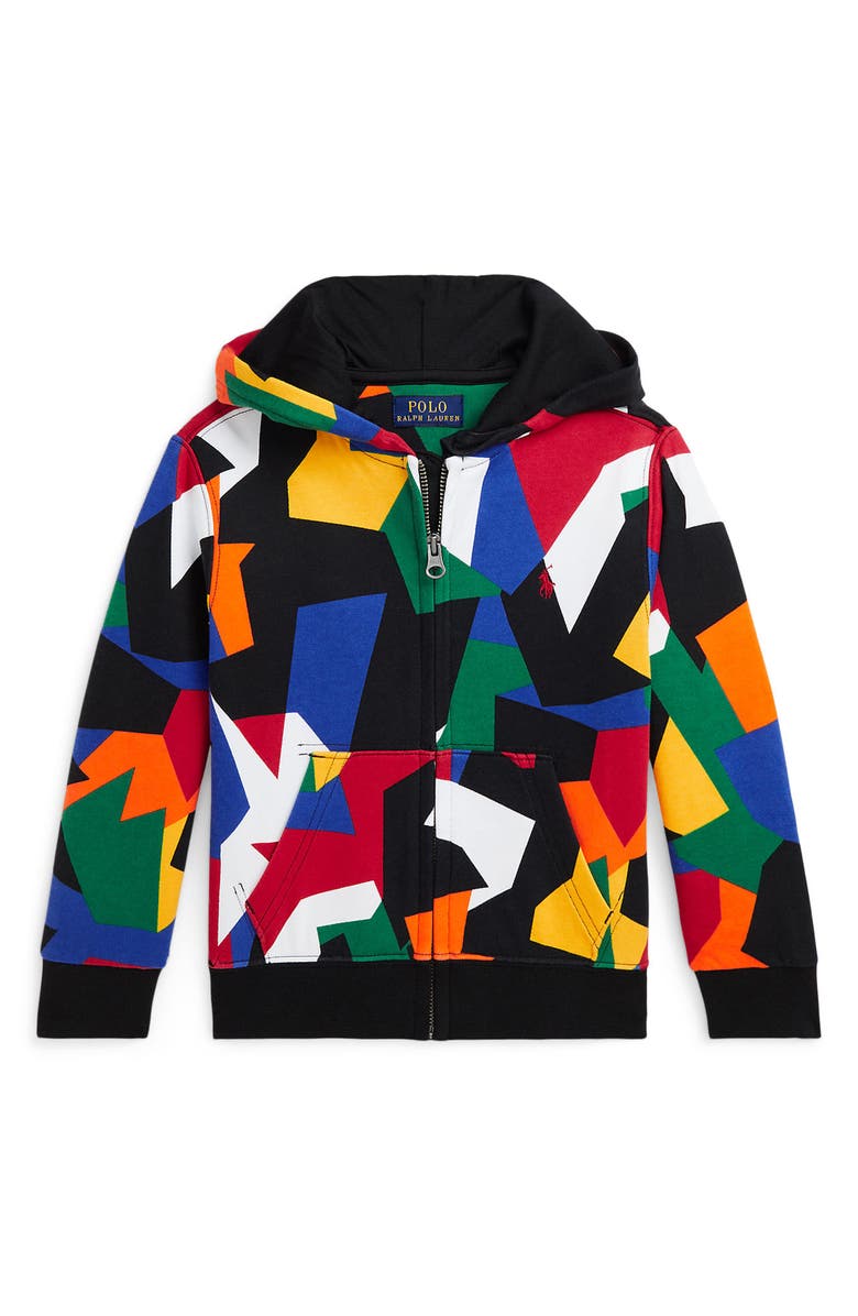 Polo Ralph Lauren Kids' Double Knit Zip Hoodie, Main, color, Active Camo