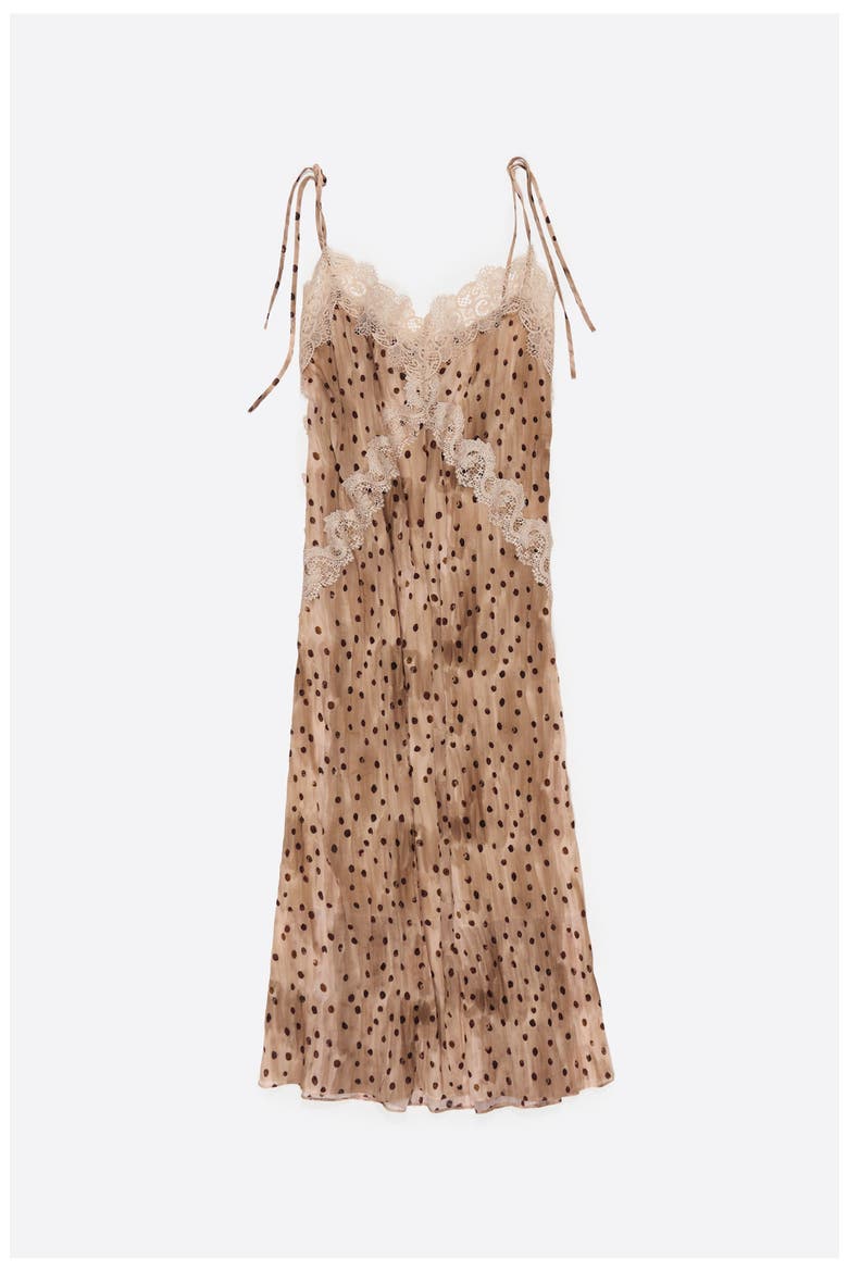 Lace Fluid Dress, Alternate, color, WATERCOLOR DOTS