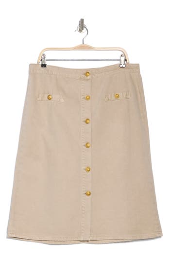 L AGENCE L'AGENCE LANDRY BUTTON FRONT MIDI SKIRT 