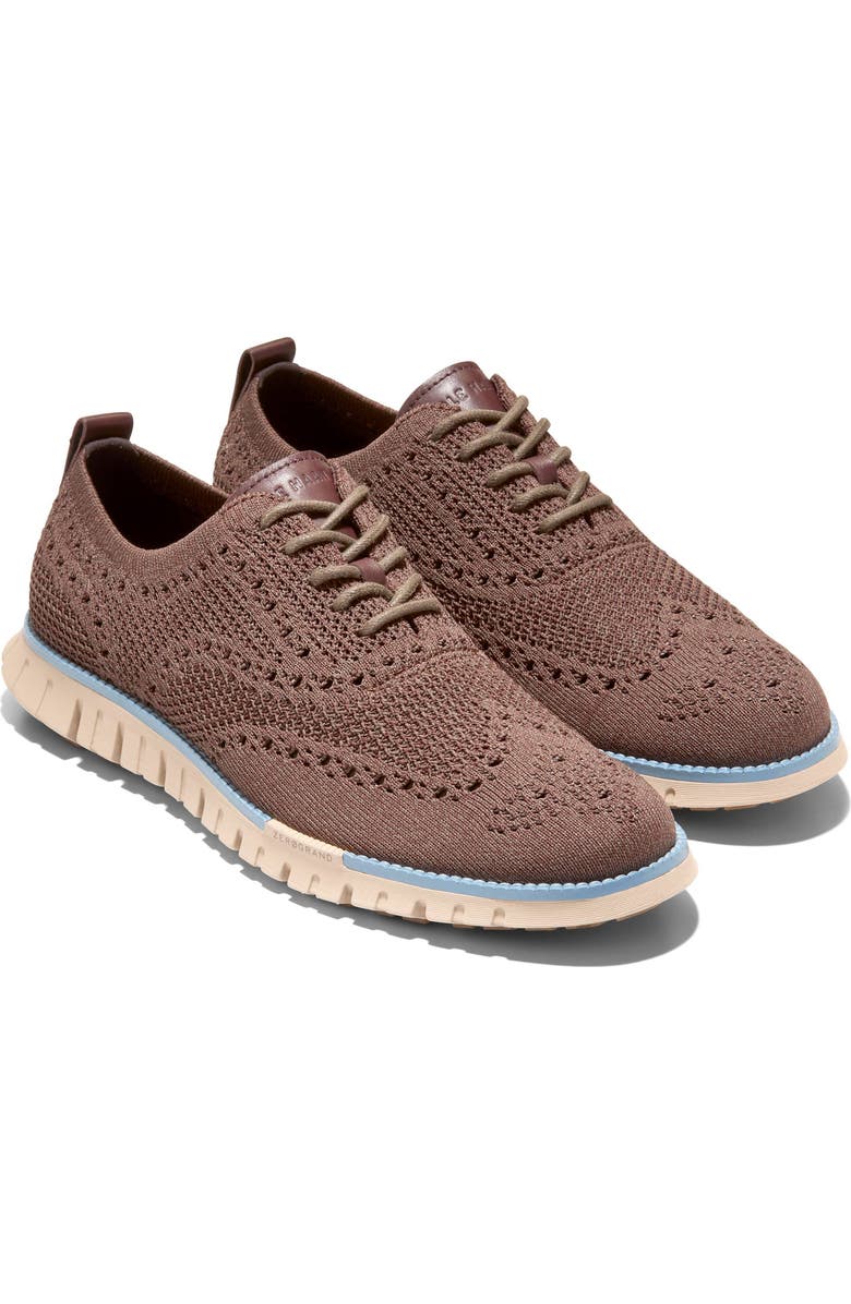 Cole Haan ZERØGRAND Remastered Stitchlite Wingtip Oxford, Main, color, Deep Olive / Forever Blue