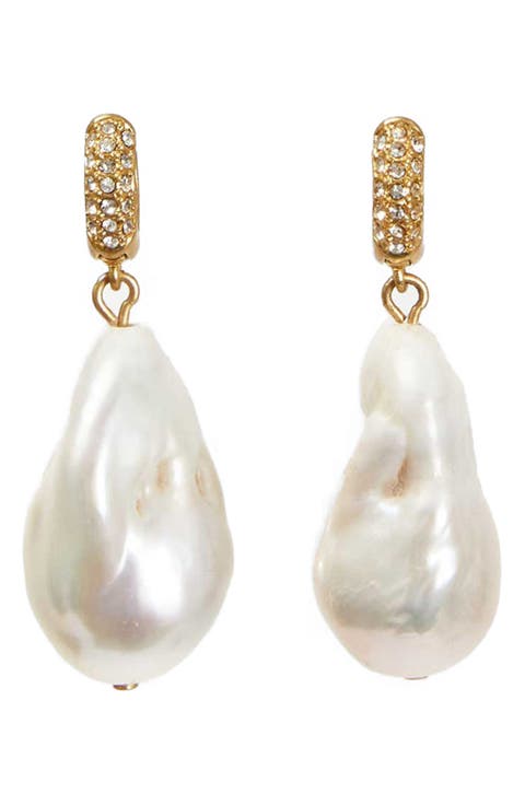 Baroque Freshwater Pearl Drop Earrings
