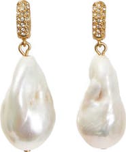Clare V. Baroque Freshwater Pearl Drop Earrings