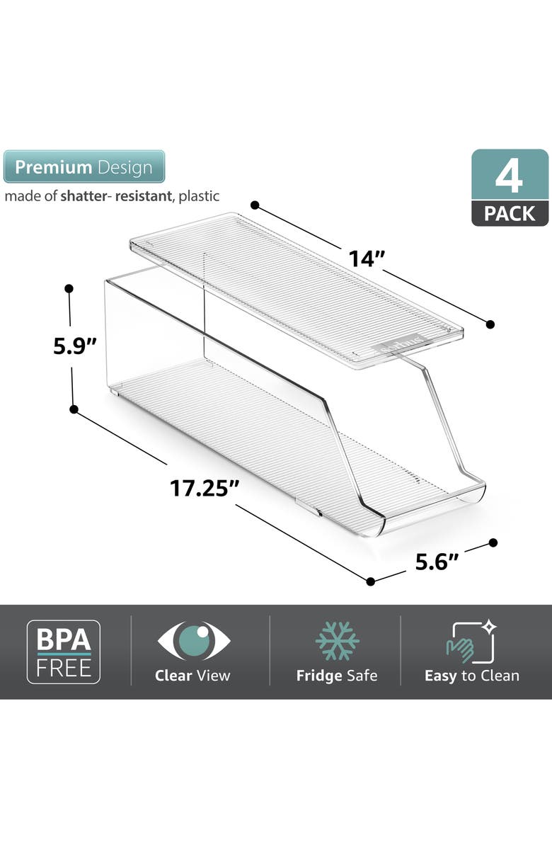 SORBUS 4-Pack Can Organizer, Alternate, color,