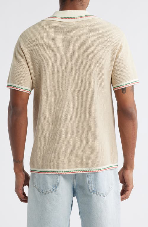 MAVRANS MAVRANS CIAO OPEN STITCH JOHNNY COLLAR SWEATER 
