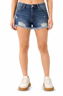 Madden Girl Destroyed Hem Denim Shorts