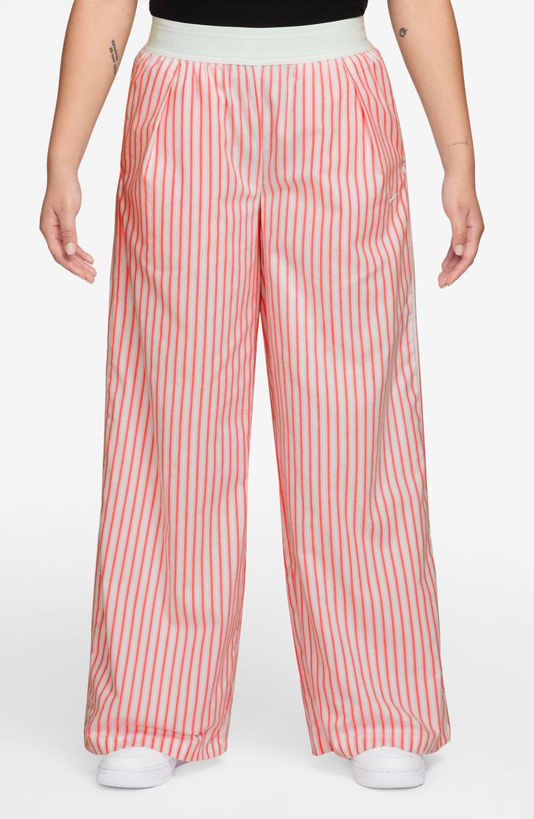 Nike Offline Cotton Poplin Wide Leg Pants, Main, color, Sea Coral/ Light Bone