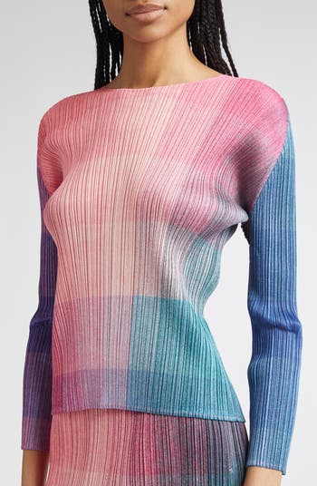 Pleats Please Issey Miyake Photon Pleated Long Sleeve Top