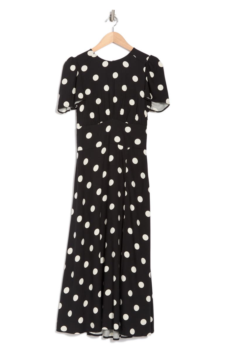 AFRM Jamie Print Open Back Short Sleeve Dress