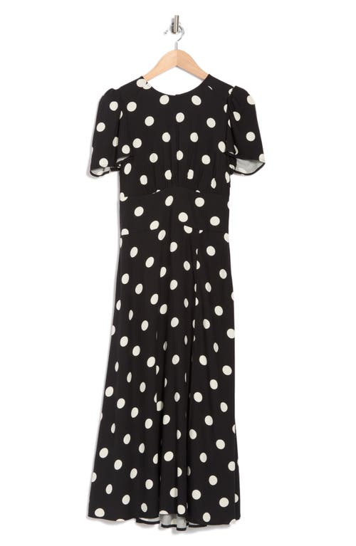 Afrm Los Angeles Afrm Jamie Print Open Back Short Sleeve Dress