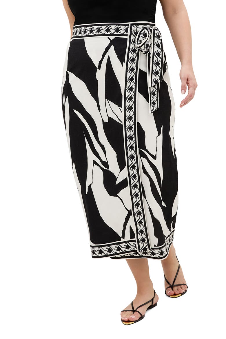 Mirage Print Wrap Maxi Skirt, Main, color, MIRAGE