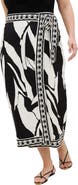 City Chic Mirage Print Wrap Maxi Skirt