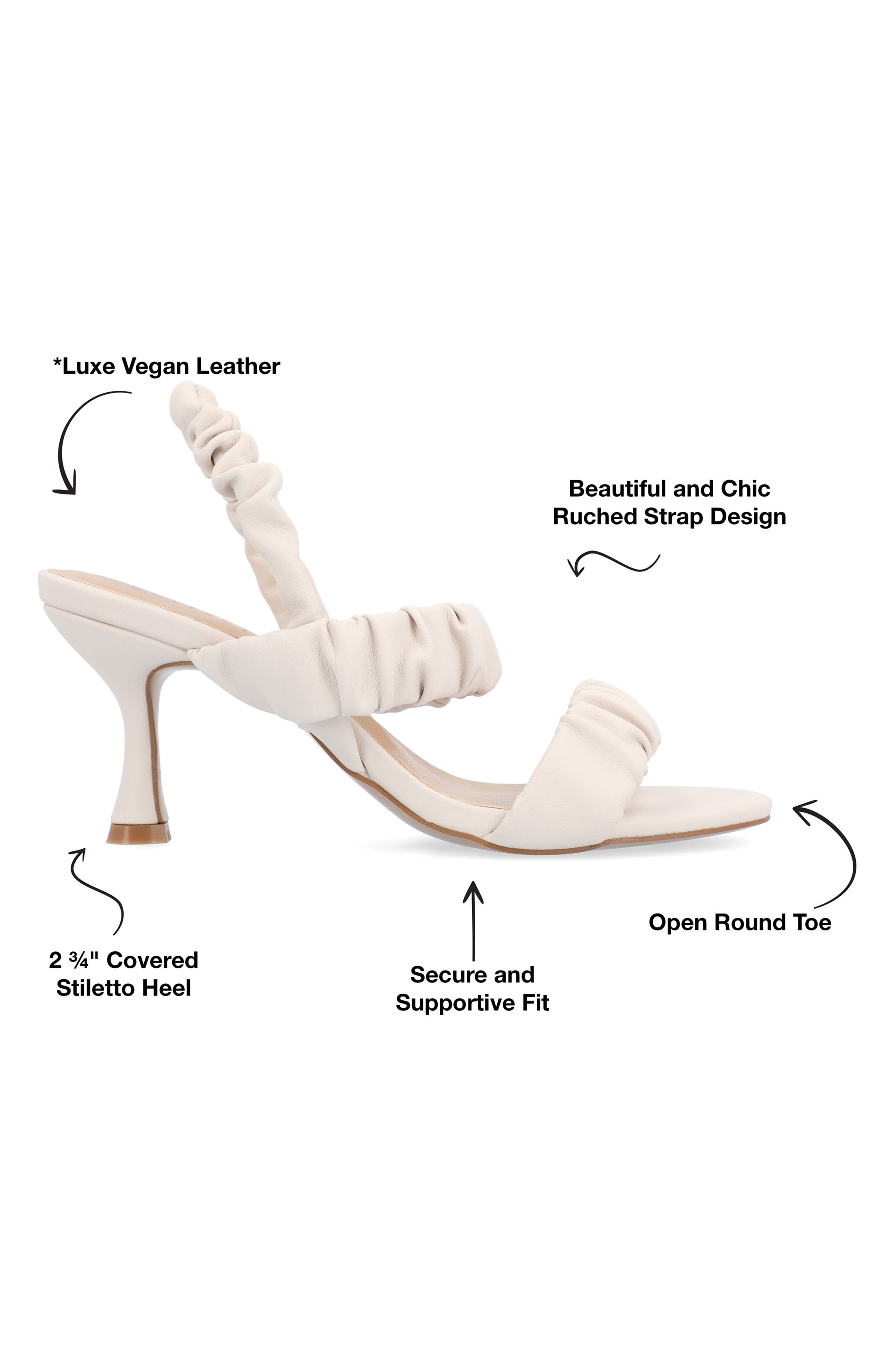 Journee Collection Amaree Slingback Sandal, Alternate, color, Bone