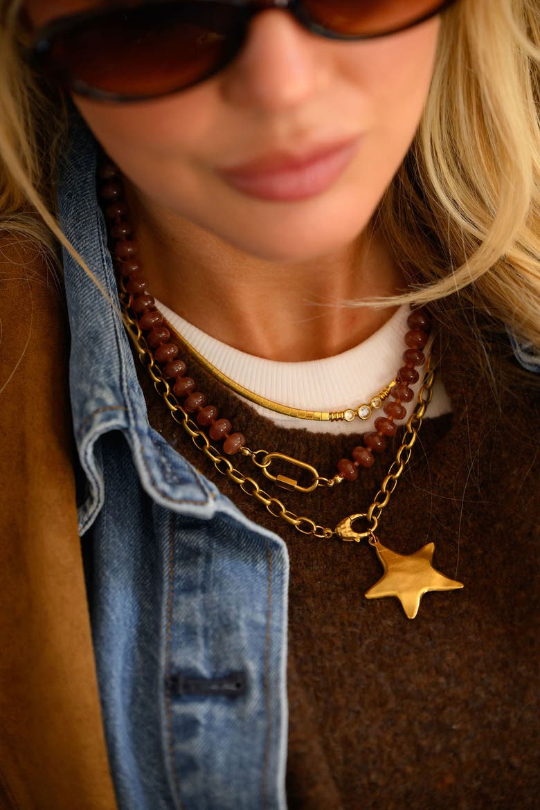 Solara Convertible Necklace, Alternate, color, Gold