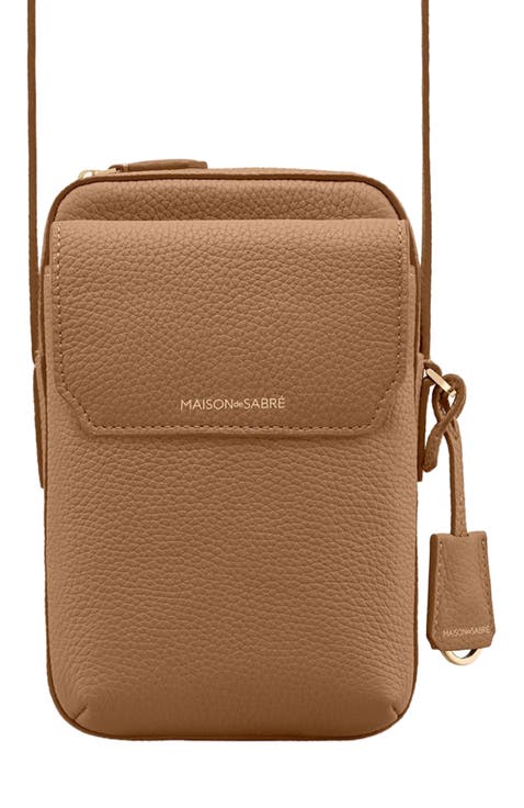 Leather Zip Phone Pouch