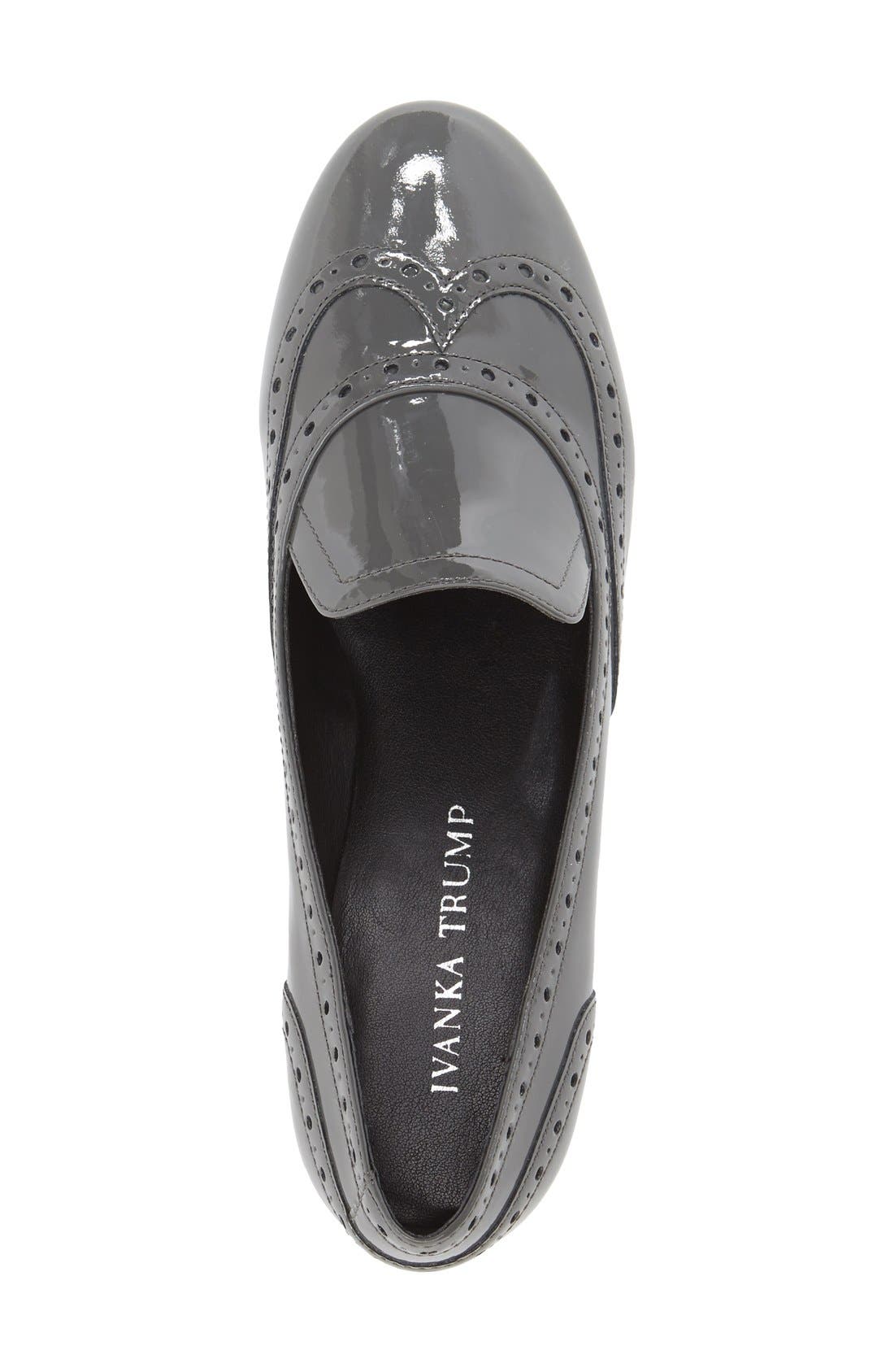 'Octavie' Loafer, Alternate, color, GRAY PATENT LEATHER