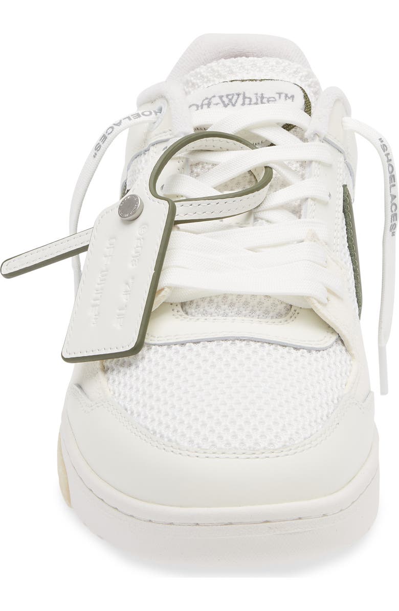 Off-White Slim Out Of Office Low Top Sneaker, Alternate, color, White - Olive Green