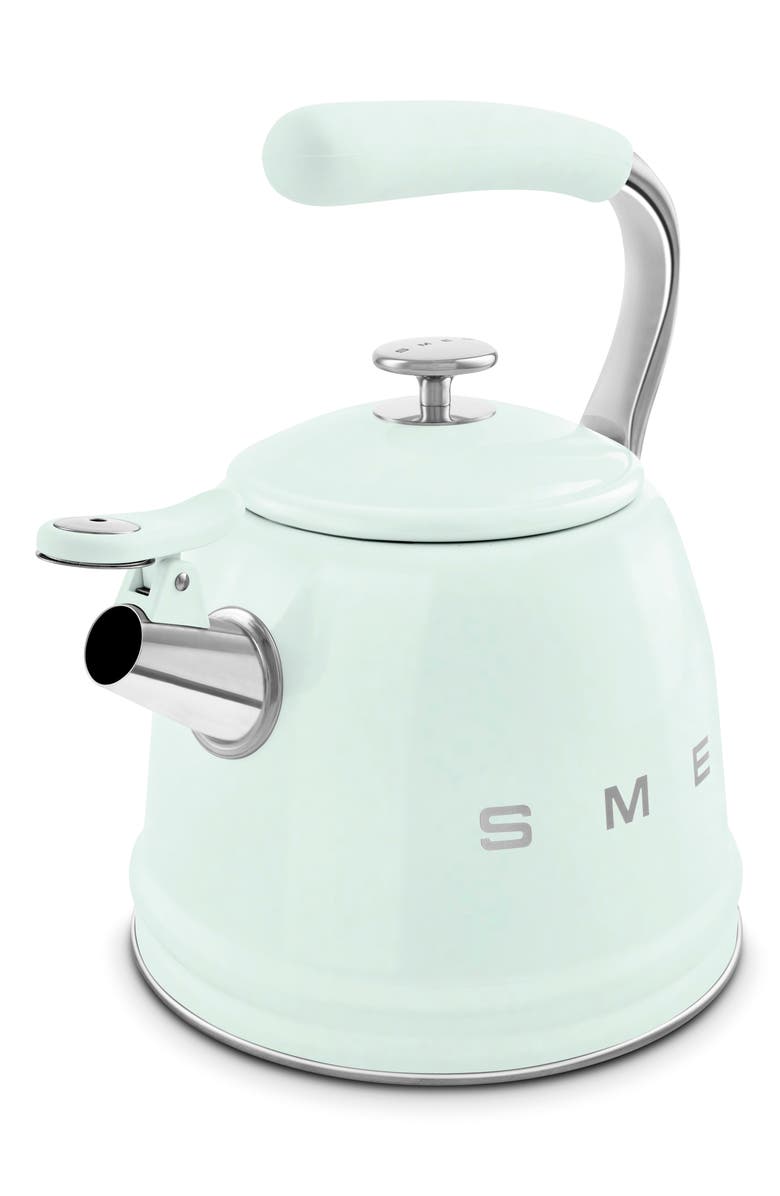 smeg Whistling Kettle, Alternate, color, Pastel Green