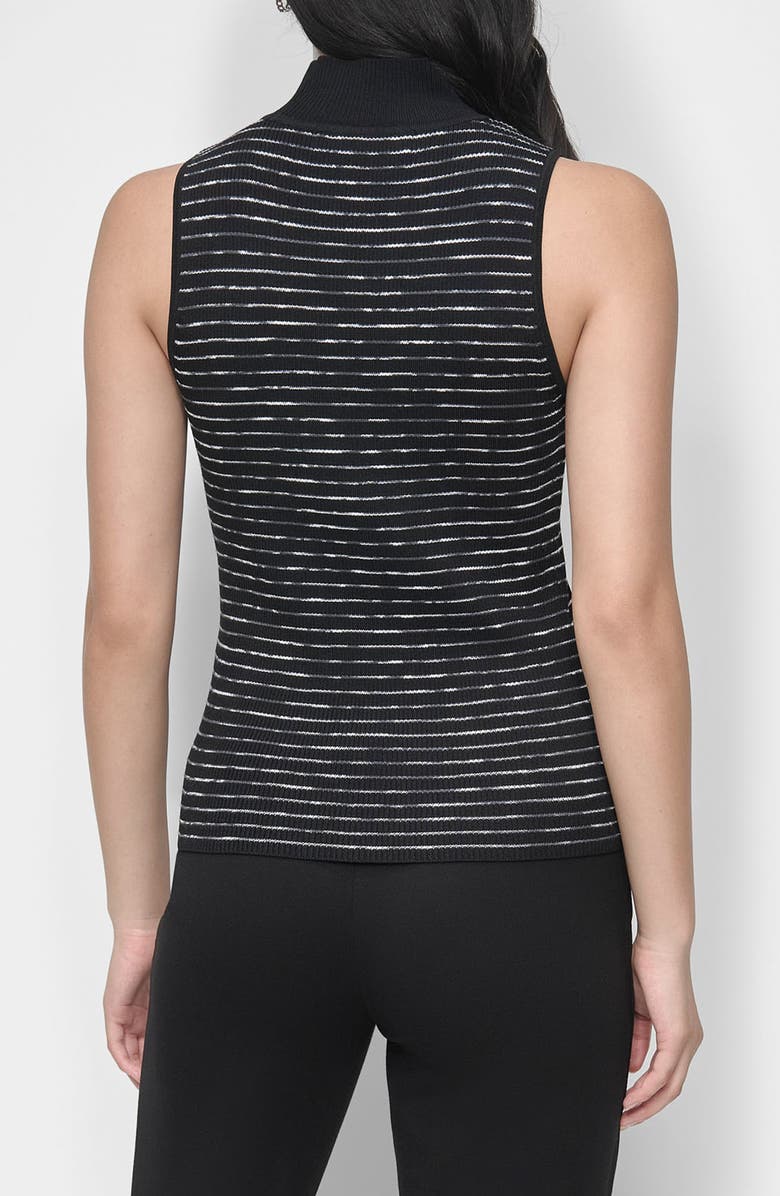 DKNY Space Dye Stripe Mock Neck Sweater, Alternate, color, 