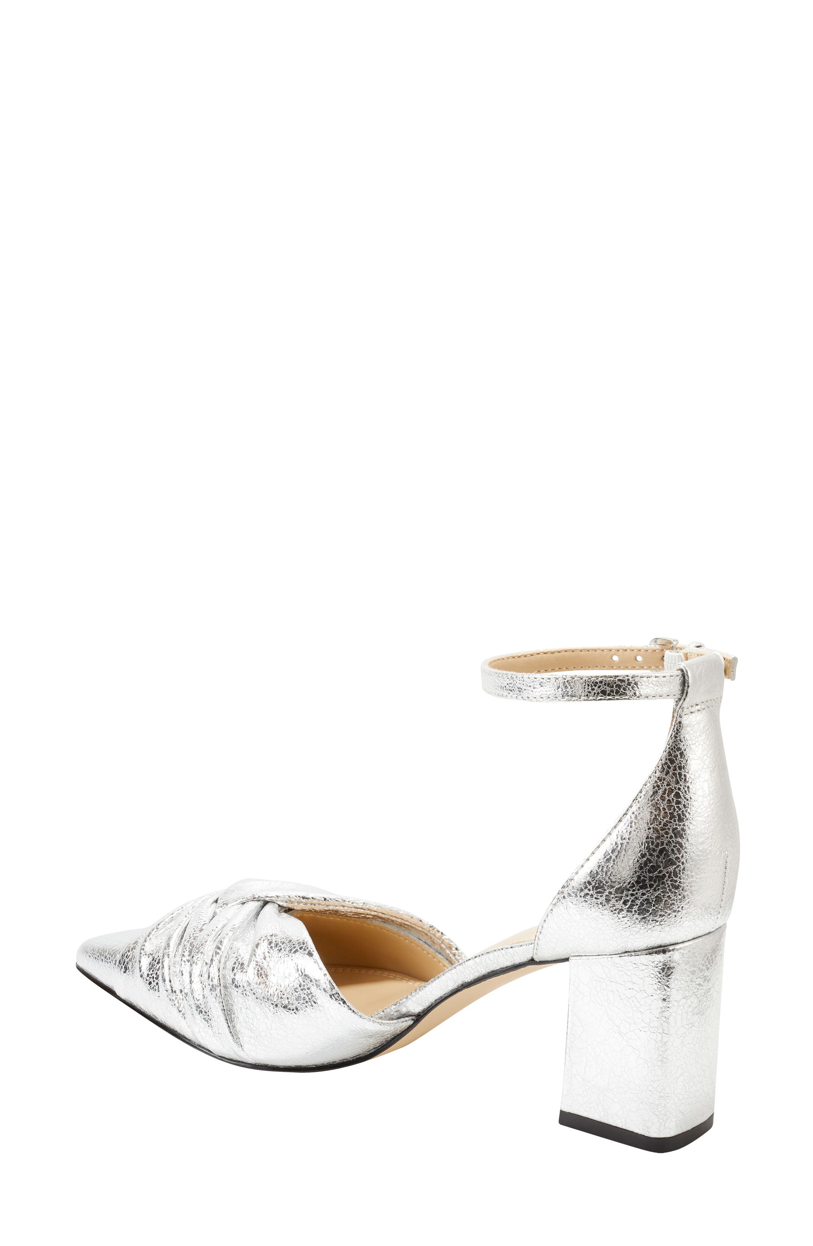 Marc Fisher LTD Ziya Knotted Ankle Strap Block Heel Pump, Alternate, color, 