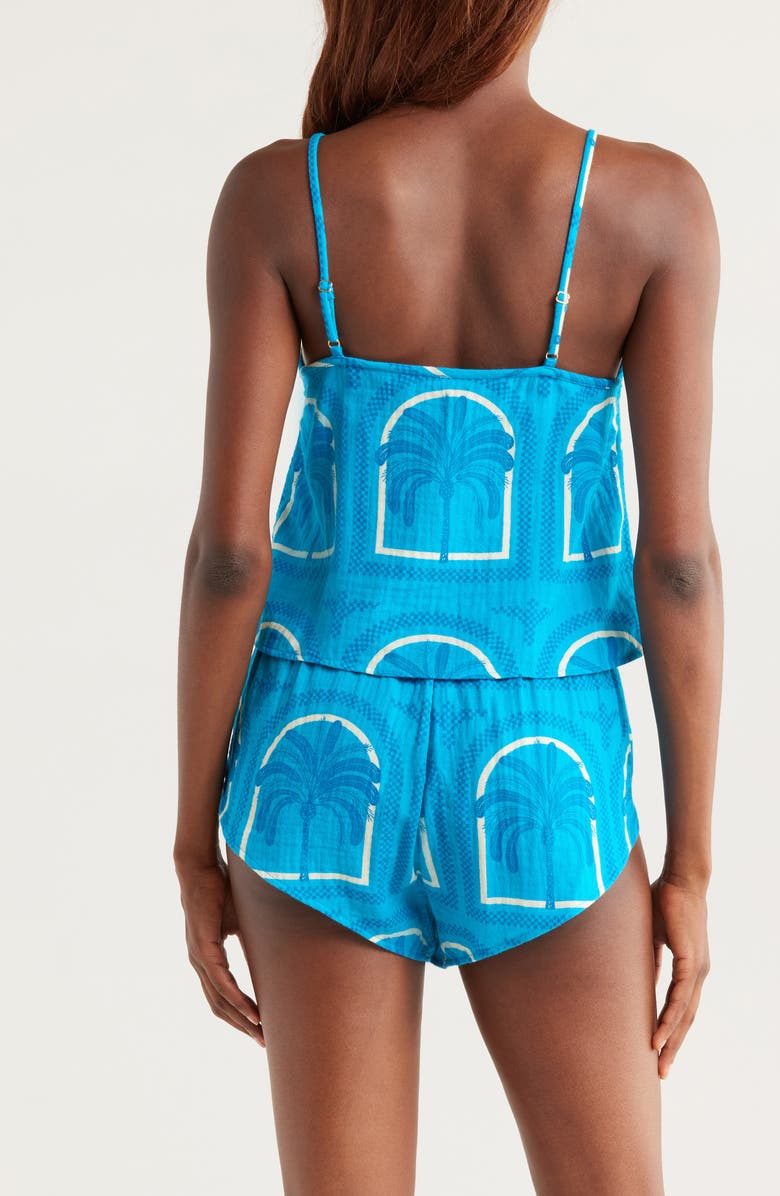 KILO BRAVA Print Crop Camisole & Tap Shorts Set, Alternate, color, Resort Palms