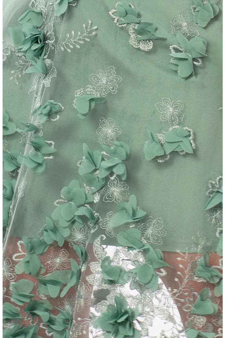 Vanessa Floral Gown, Alternate, color, SEAFOAM BLUE