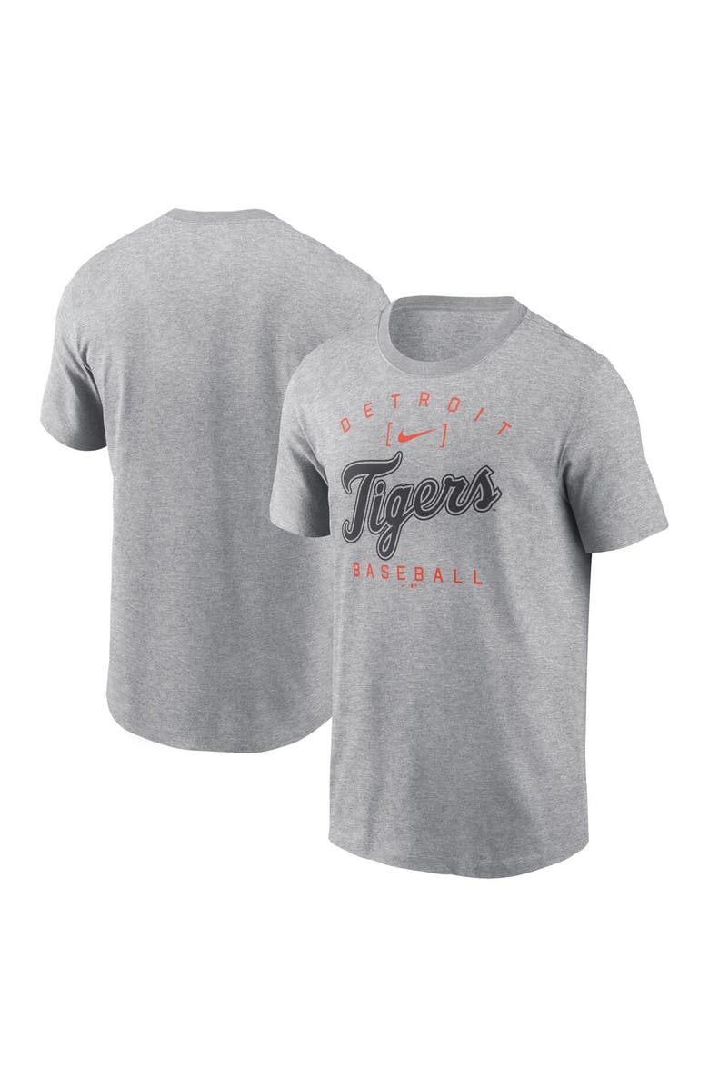 Nike Men's Nike Heather Gray Detroit Tigers Home Team Athletic Arch T-Shirt, Main, color,