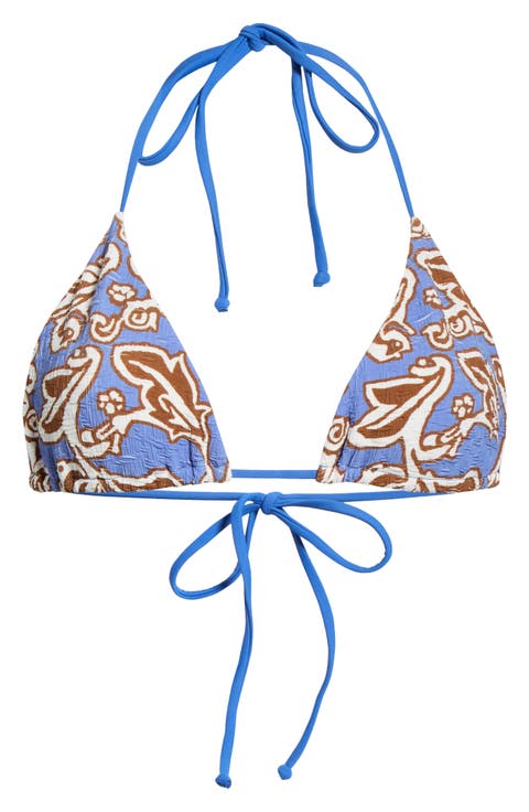 Printed Mika Triangle Bikini Top