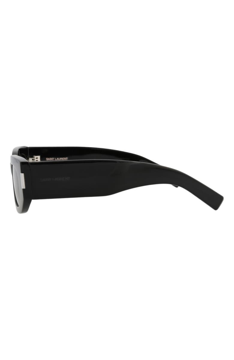 Saint Laurent 51mm Rectangular Sunglasses, Alternate, color, Black Black Black