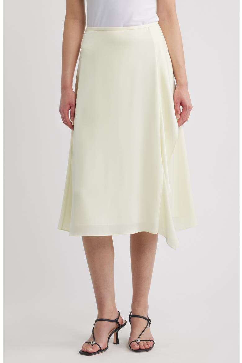 Satin Midi Skirt, Main, color, LEMONGRASS