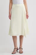 Theory Satin Midi Skirt