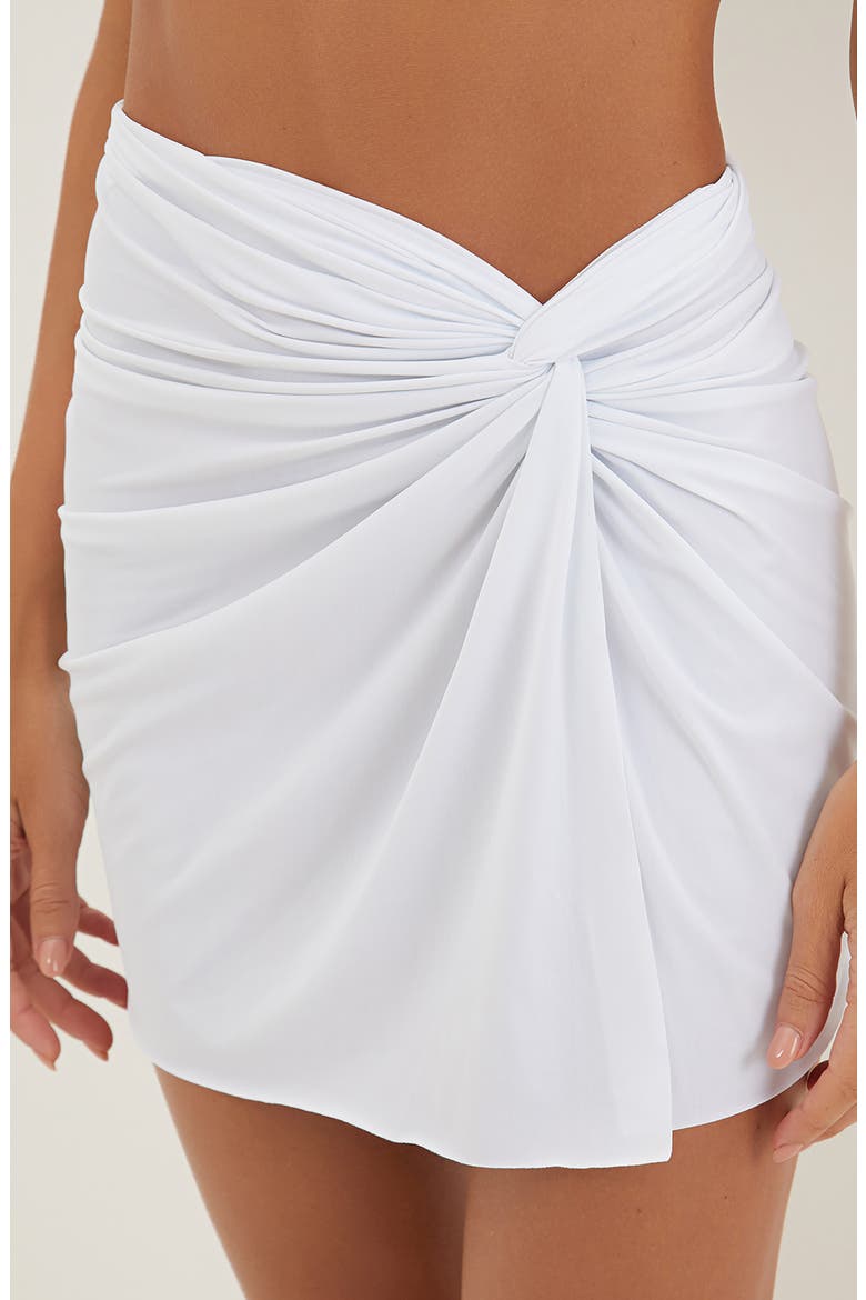 Karen Twist Cover-Up Miniskirt, Alternate, color, WHITE