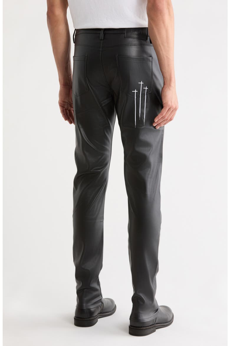 Bryant Faux Leather Skinny Pants, Alternate, color, LATIN TRIPLE CROSS