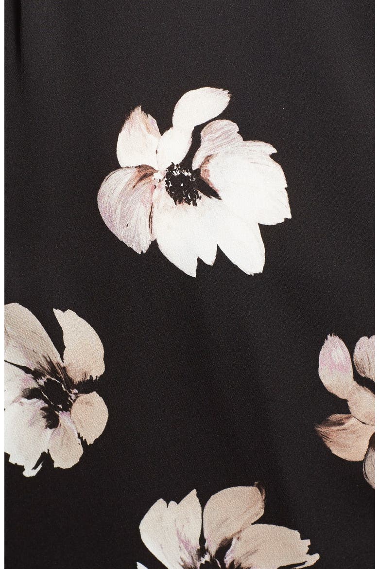 Floral Print Silk Twill Blazer, Alternate, color, BLACK FLORAL MOTIF PRINT