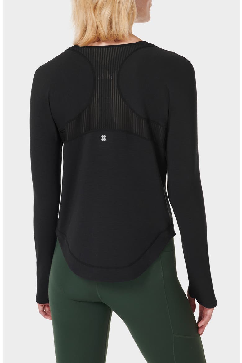 Breathe Easy Run Long Sleeve T-Shirt, Alternate, color, BLACK