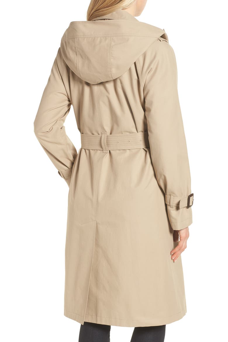 Hooded Trench Coat, Alternate, color, KHAKI