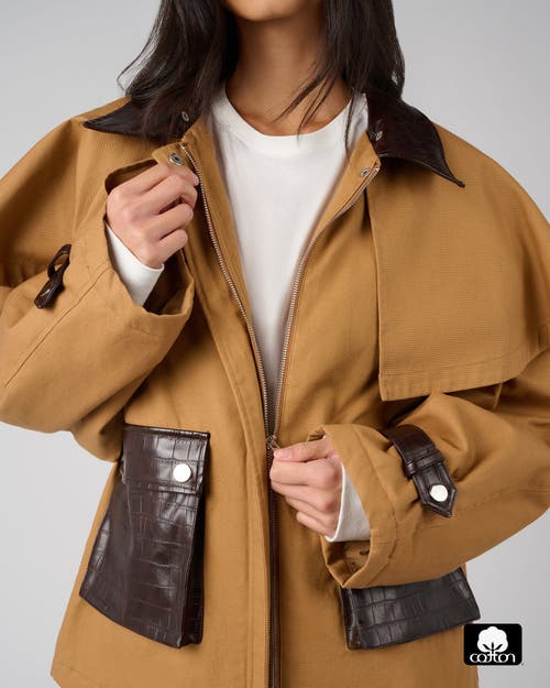 Weworewhat Cocoon Barn Jacket In Brown