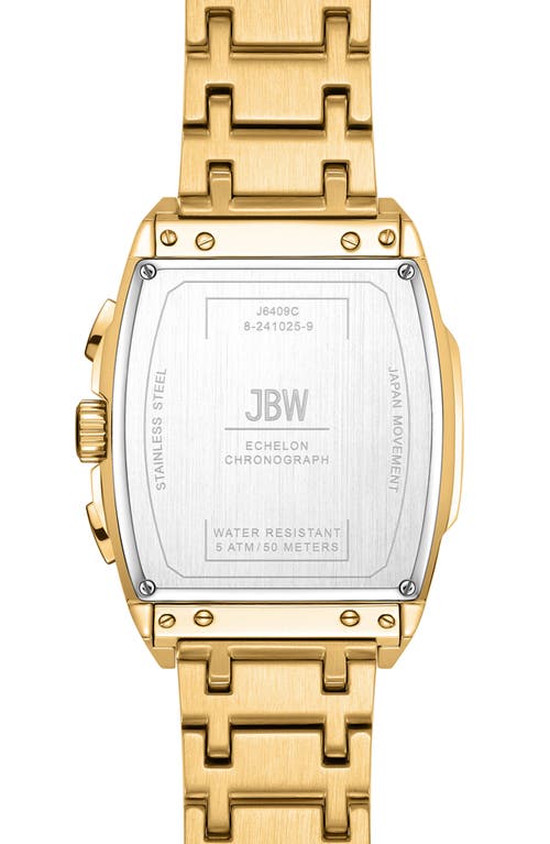Jbw Men's Echelon Diamond Gold-plated Stainless-steel Watch In 18k Gold/brown