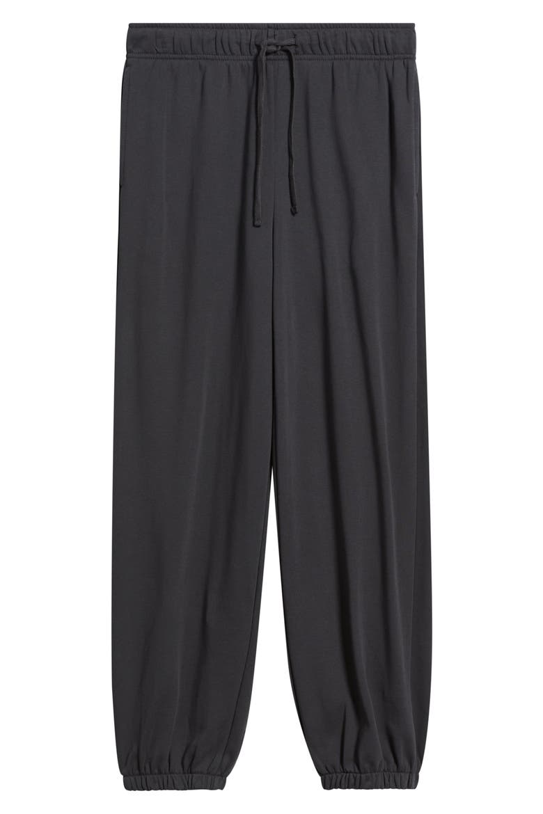 Baggy Cotton Sweatpants, Alternate, color, BLACK FADED