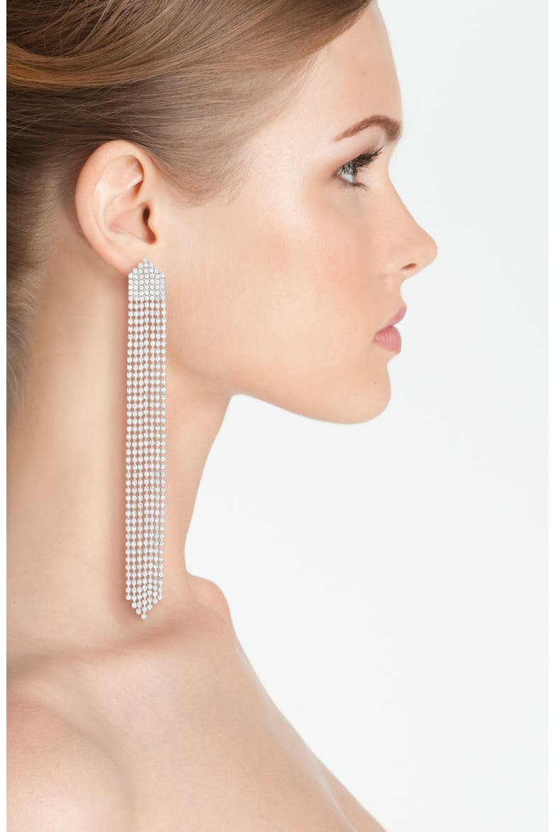 Drama Earrings, Main, color, SILVER
