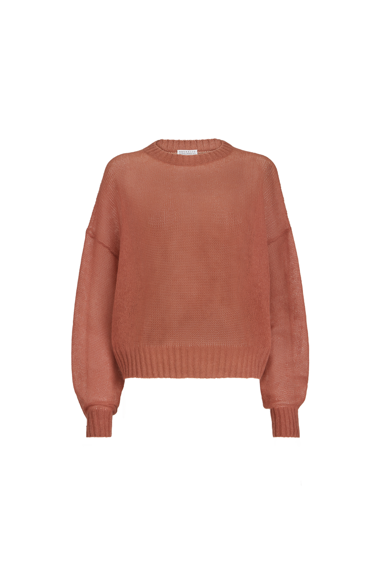 Mohair and wool sweater, Alternate, color, Orange