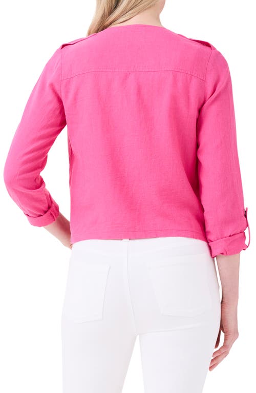 Nic + Zoe Nic+zoe Rumba Linen Blend Moto Jacket