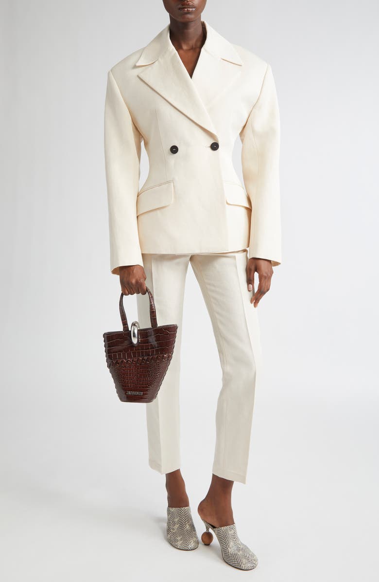 Jacquemus The Norma Double Breasted Hourglass Blazer, Alternate, color, 