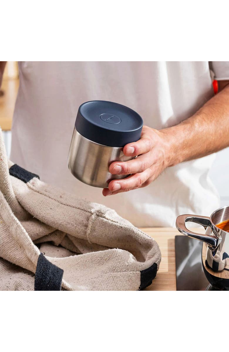 BergHOFF Nommie 12-Ounce Stainless Steel Food Container, Alternate, color, Navy And Steel