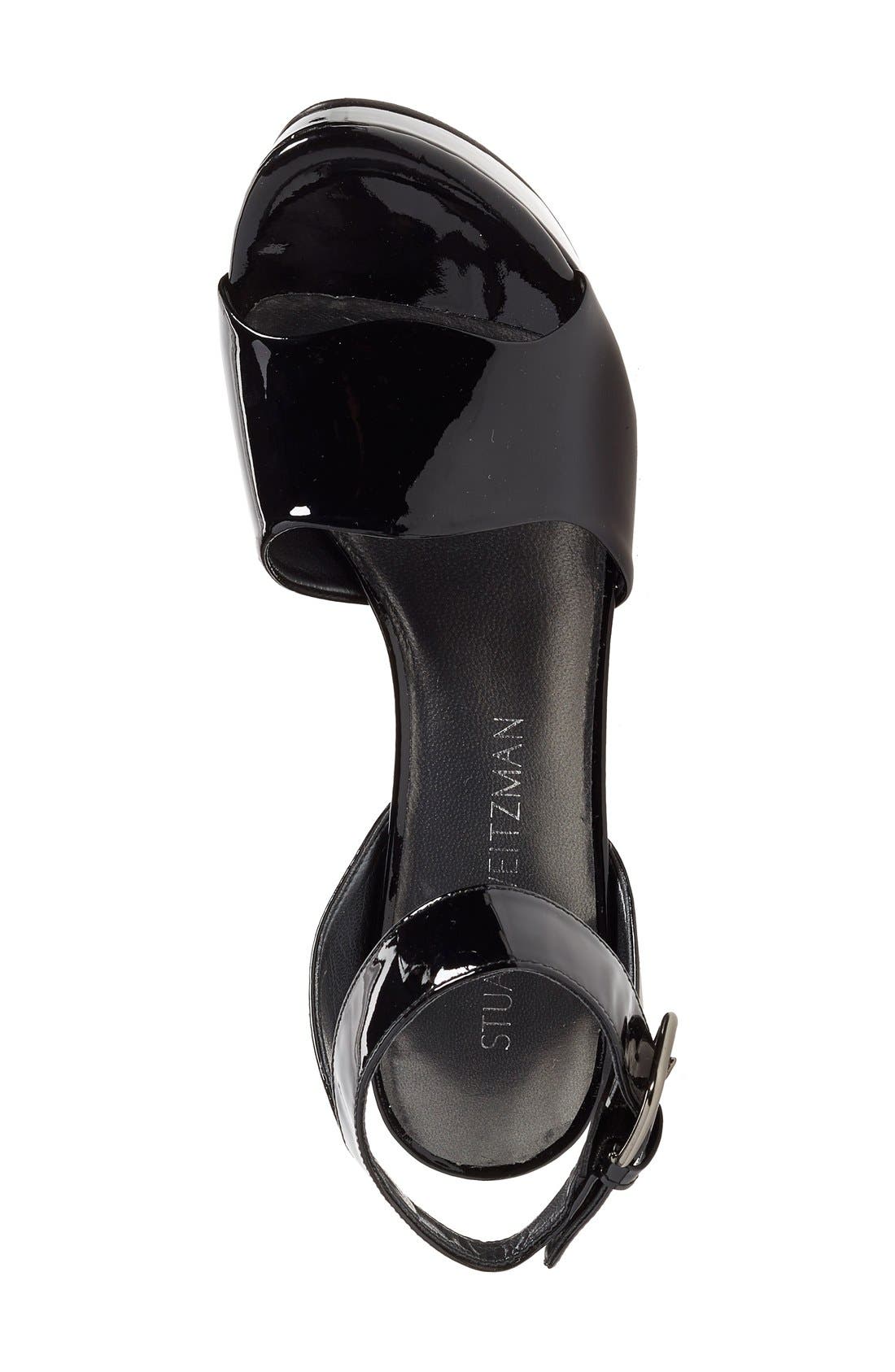 'Real Deal' Platform Sandal, Alternate, color, BLACK PATENT
