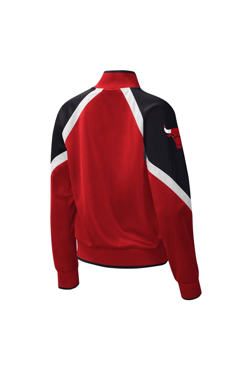 STARTER Women's Starter Red Chicago Bulls Slam Dunk Raglan Full-Zip Track Jacket, Alternate, color,