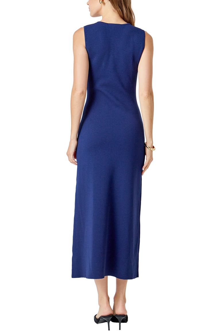 Sleeveless Knit Midi Dress, Alternate, color, NAVY